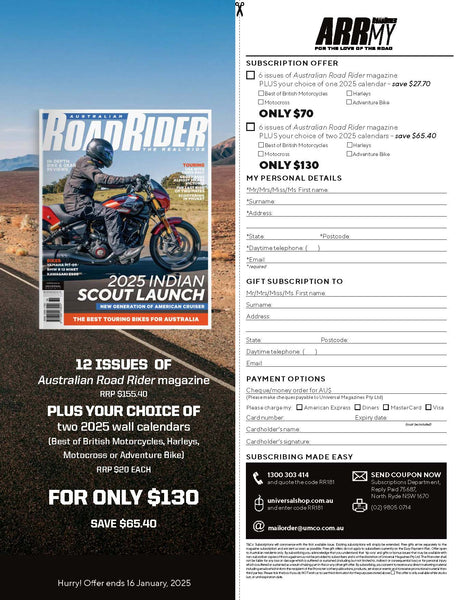 Australian Road Rider Magazine Subscription