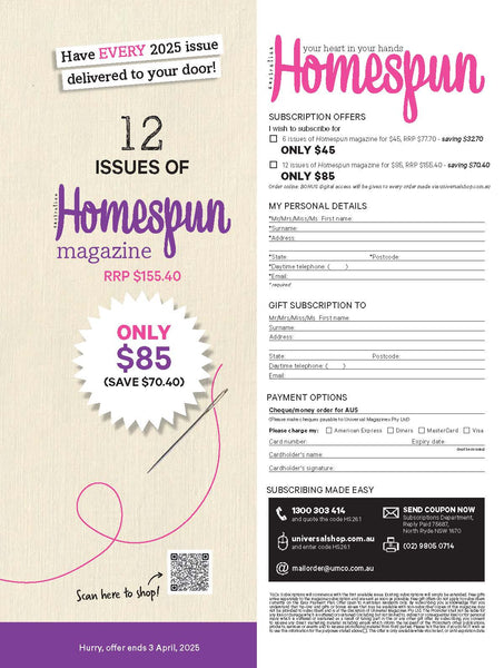 Homespun Magazine Subscription